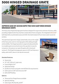 Case Study - 5000 Hinged Drainage Grate Assembly Case Study