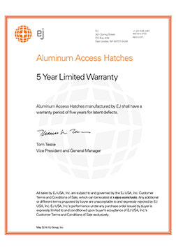PDF - Aluminum Access Hatches Warranty