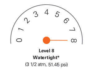 EJ watertight level 8 gauge at 51.45 psi