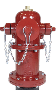 WaterMaster 5 1/4" BR fire hydrant design with 3-way configuration